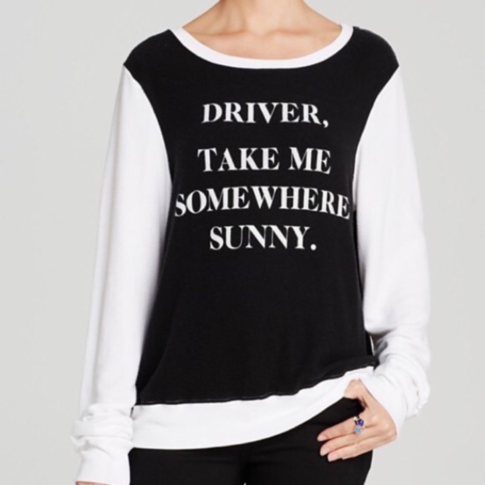 WILDFOX Driver Take Me Somewhere Sunny Sweater